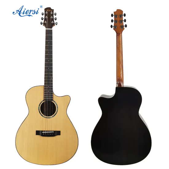 Aiersi Factory 40-Zoll-Akustikgitarre mit massiver Fichtendecke und Cutway-Form